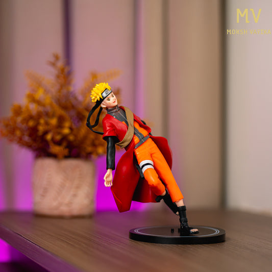 Moksh Vatika Naruto Uzumaki Action Figure | 6.5” Red Cloak Anime Collectible