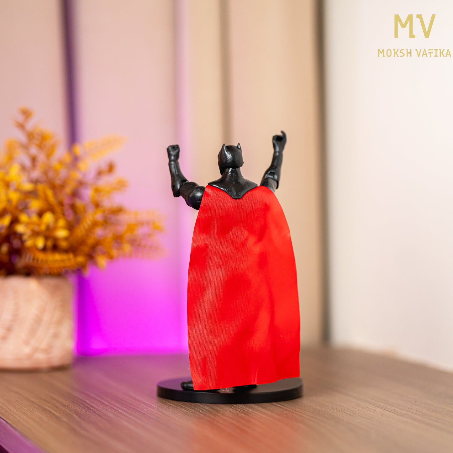 Moksh Vatika Batman Action Figure | 6.5” Black Suit Collectible with Red Cape