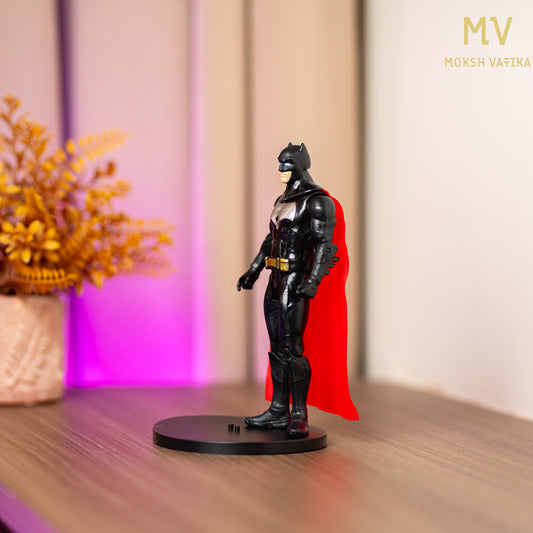 Moksh Vatika Batman Action Figure | 6.5” Black Suit Collectible with Red Cape