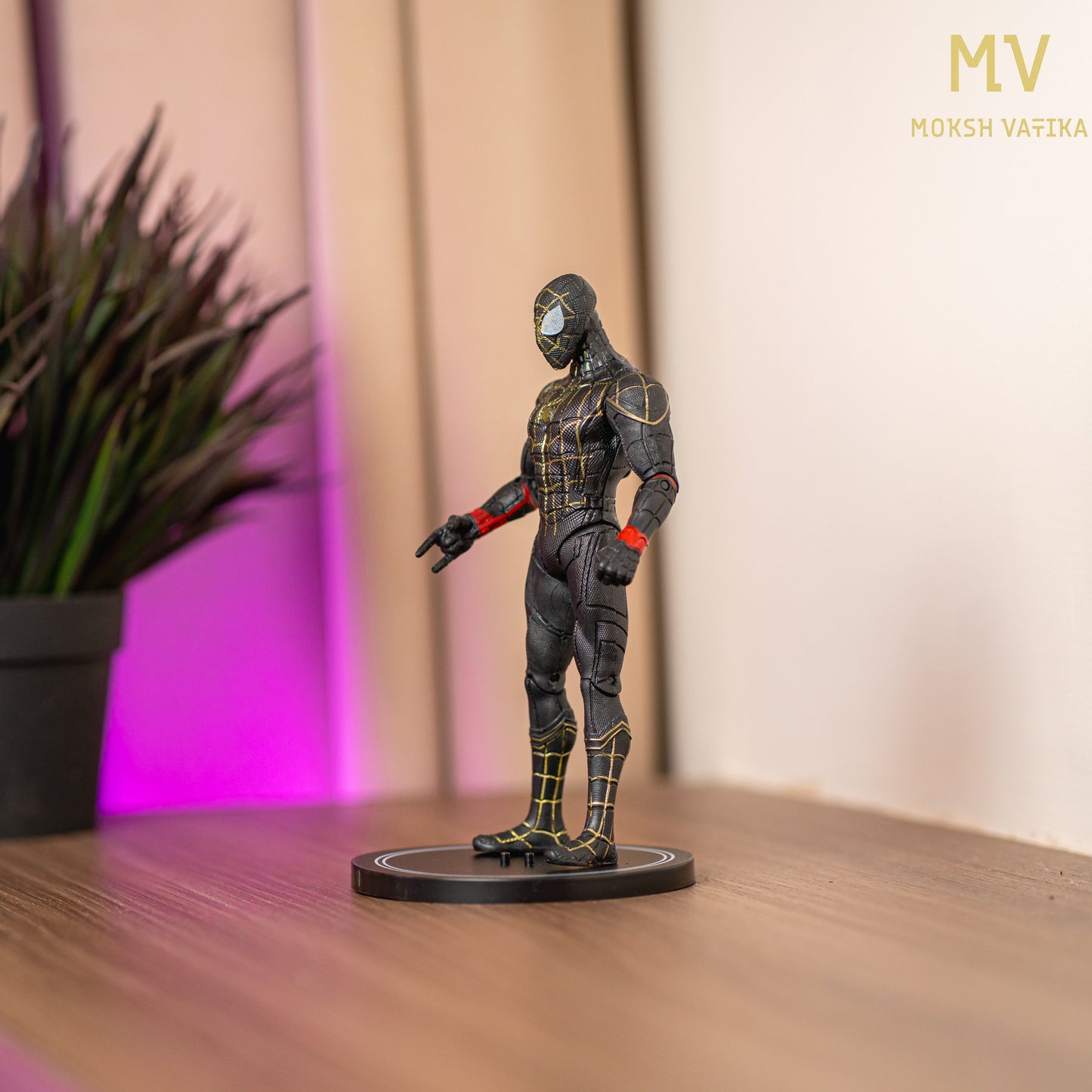 Moksh Vatika Marvel Spider-Man Black and Gold Suit No Way Home Collectible Action Figure Online