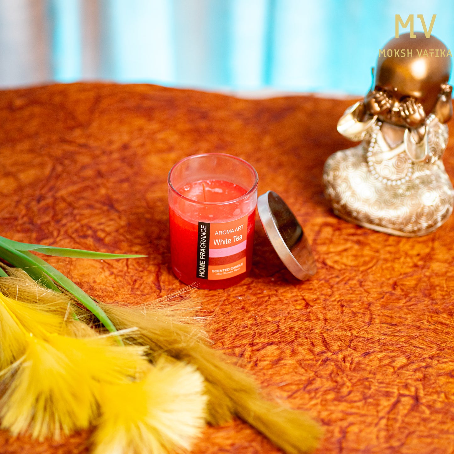 Moksh Vatika Aroma Art Red Scented Candle
