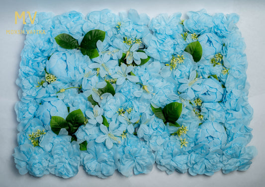 Azure Bloom Luxe Wall Panel