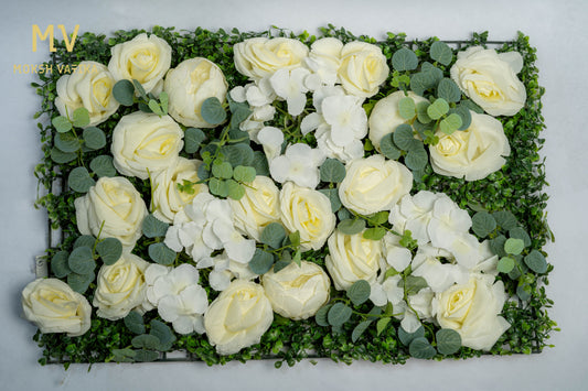 Ivory Rose Harmony Floral Wall Panel