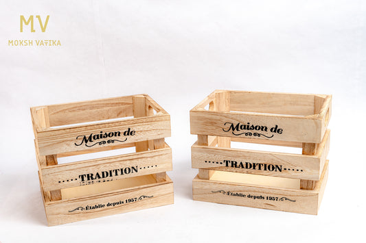 Maison de Tradition Decorative Crate – Set of 3