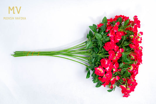Scarlet Pink Rose Spray – Set of 6