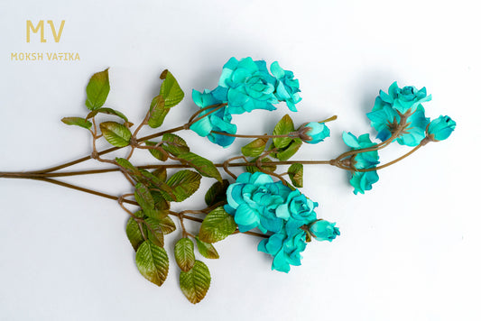 Aqua Blue Rose Spray – Set of 6