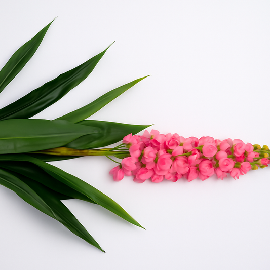 Lush Pink Lupine Stem – Faux Floral Accent