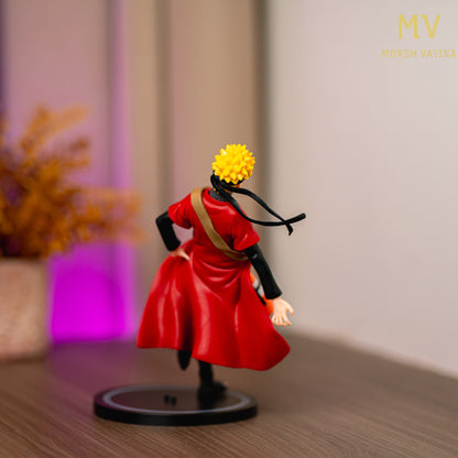 Moksh Vatika Naruto Uzumaki Action Figure | 6.5” Red Cloak Anime Collectible