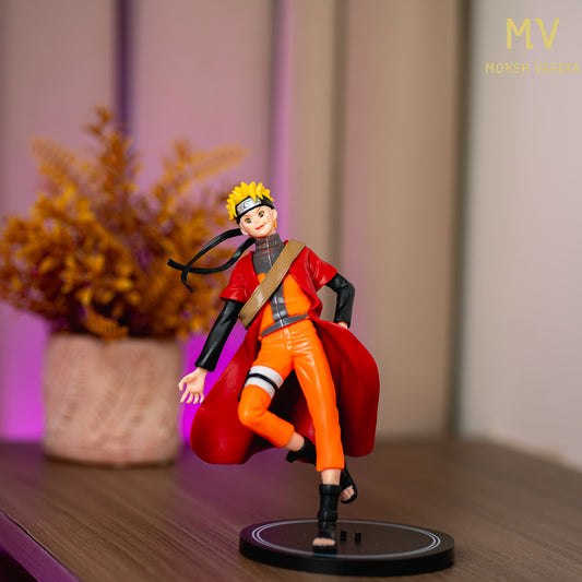 Moksh Vatika Naruto Uzumaki Action Figure | 6.5” Red Cloak Anime Collectible