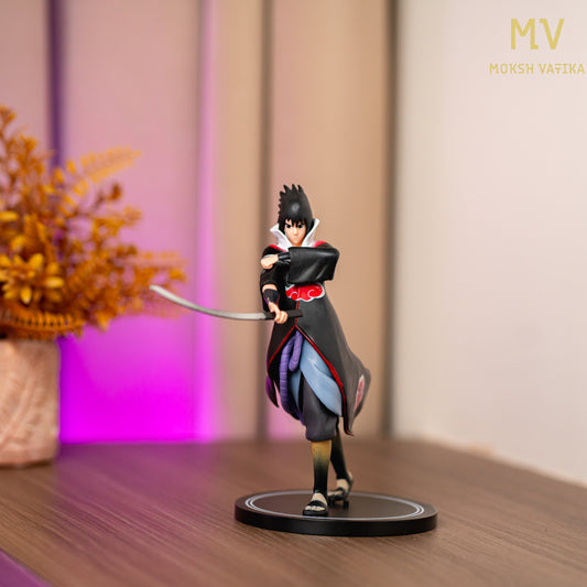 Moksh Vatika Sasuke Uchiha Action Figure | 6.5” Akatsuki Cloak Anime Collectible