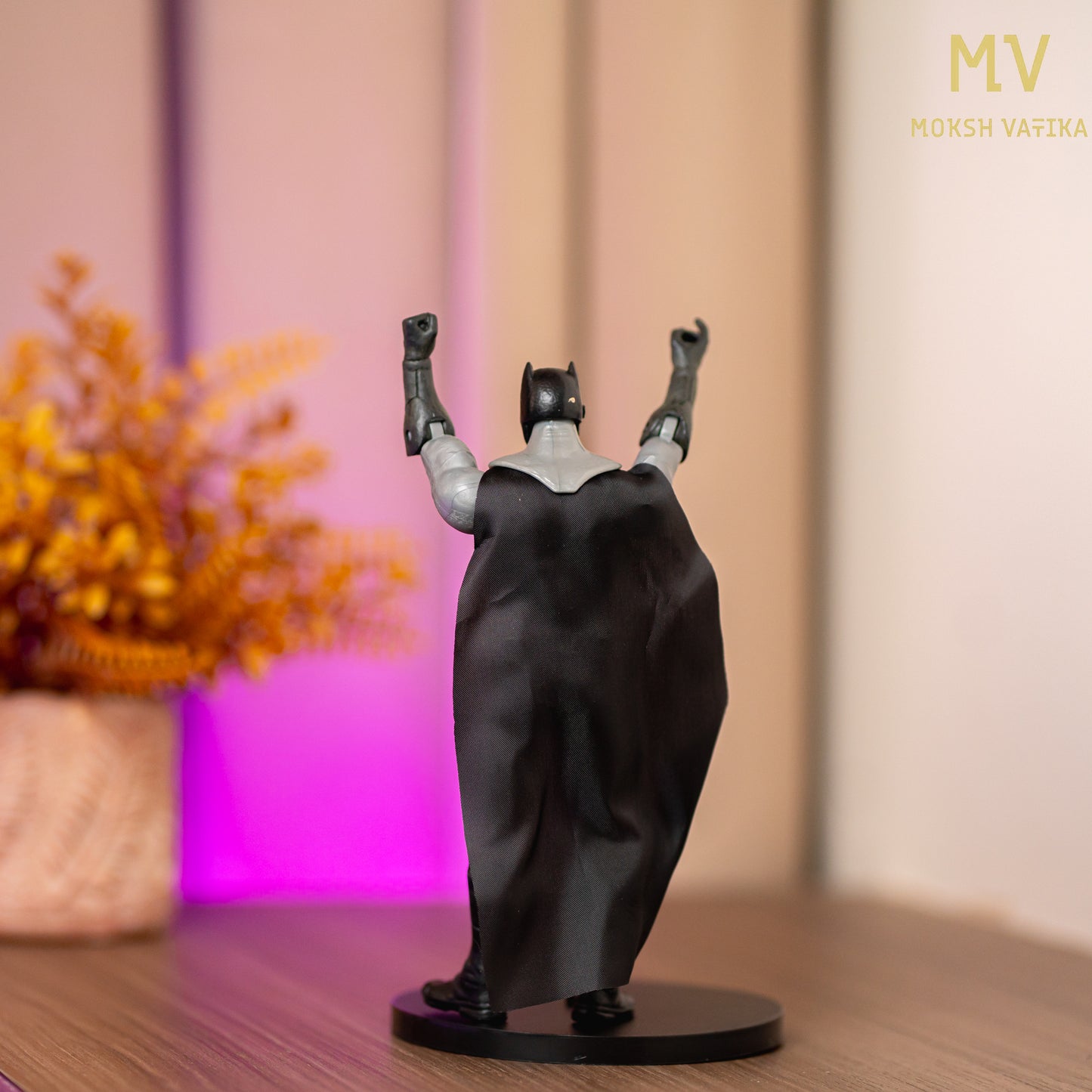 Moksh Vatika Batman Action Figure | 6.5” Grey & Black Suit Collectible with Cape