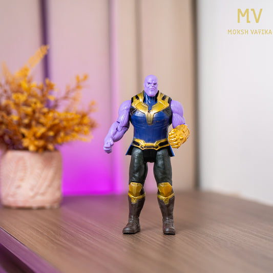 Moksh Vatika Thanos Action Figure Toy | Marvel Supervillain Collectible with Infinity Gauntlet
