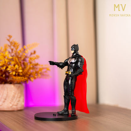 Moksh Vatika Batman Action Figure | 6.5” Black Suit Collectible with Red Cape