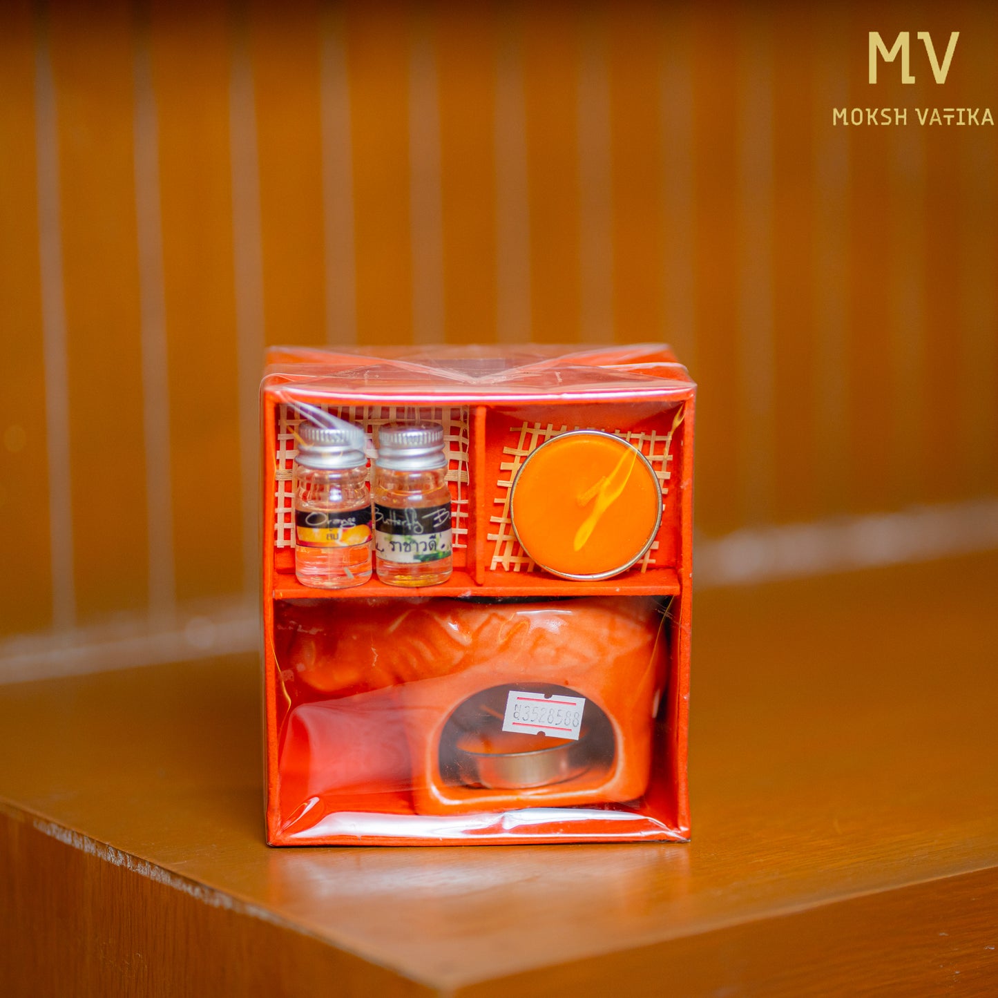 Premium Elephant Ceramic Aroma Diffuser with Scented Oils & Tealight Candle