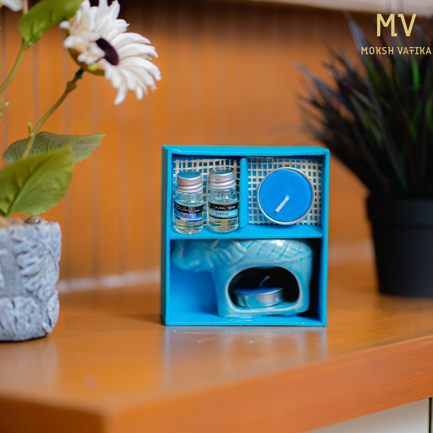 Blue Elephant Aroma Diffuser Gift Set – Moksh Vatika