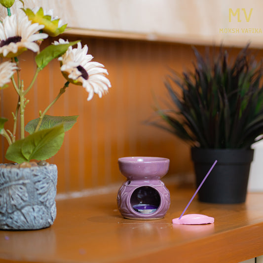 Purple Ceramic Aroma Diffuser Gift Set – Moksh Vatika