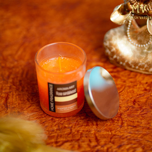 Moksh Vatika Aroma Art Scented Candle – Rose Sandalwood