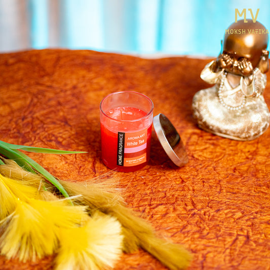 Moksh Vatika Aroma Art Red Scented Candle