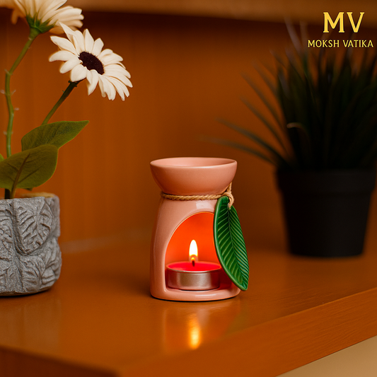 Pink Leaf Aroma Diffuser Gift Set – Moksh Vatika