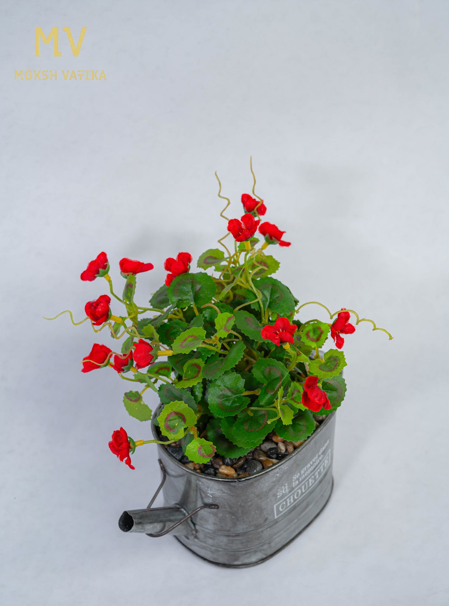 Chouette Tin Planter – Scarlet Bloom