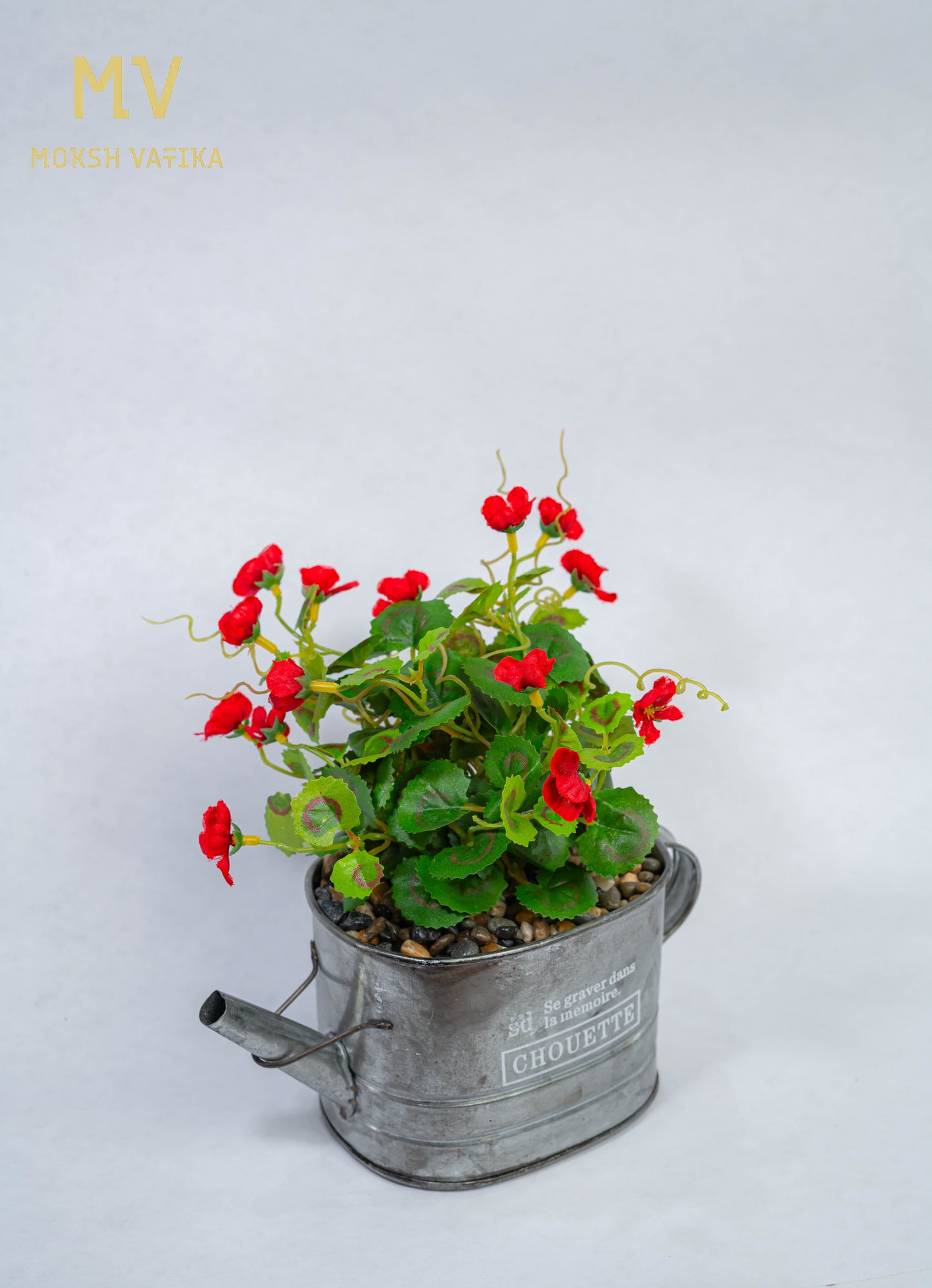 Chouette Tin Planter – Scarlet Bloom