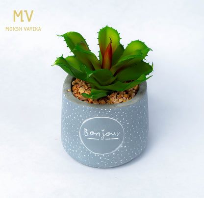 Faux Succulent in Bonjour Ceramic Pot