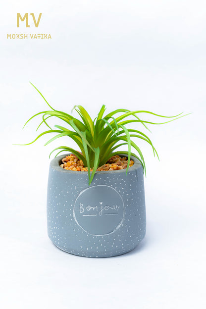 Artificial Spider Plant in Bonjour Pot
