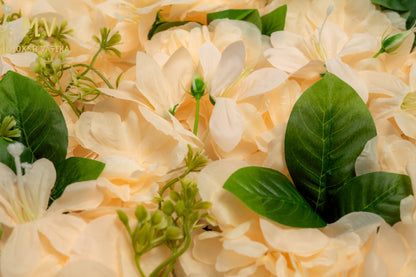 Peach Luxe Floral Wall Panel