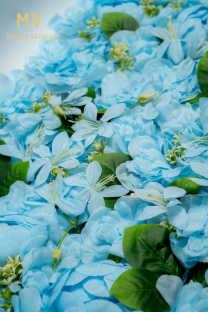 Azure Bloom Luxe Wall Panel