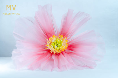 Artificial Tulle Peony Flower – Pink