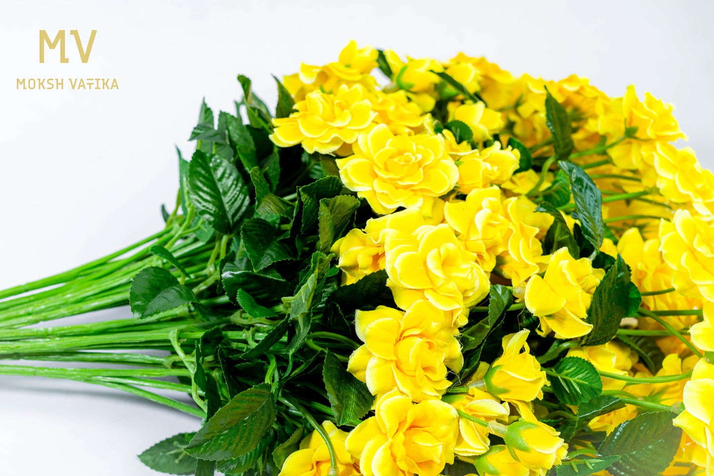 Bright Yellow Rose Spray – Set of 6