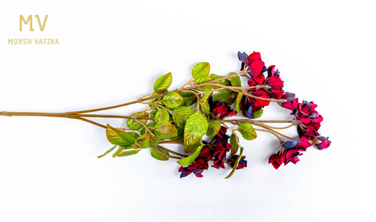 Deep Plum Velvet Rose Spray Bunch – Set of 6