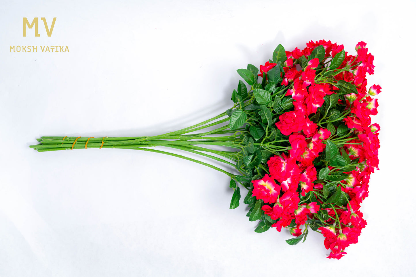 Scarlet Pink Rose Spray – Set of 6