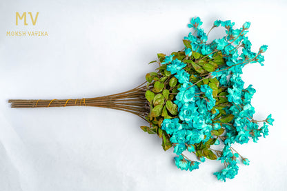 Aqua Blue Rose Spray – Set of 6