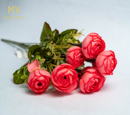 Ranunculus Bunch – Rosy Coral Charm Cluster