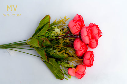 Ranunculus Bunch – Rosy Coral Charm Cluster