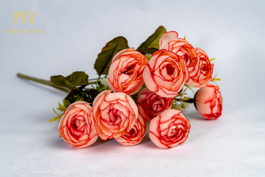 Ranunculus Bunch – Soft Coral Blush Cluster