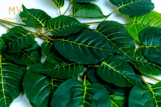 Sacred Peepal Leaf Spray Set of 4 Strips