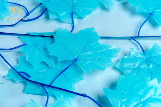 Vibrant Series – Sky Blue Maple Leaf Spray set of 12